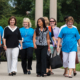 A group of Ball State employees goes for a walk on campus.