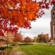 Bell Tower on Ball State's campus in the fall.