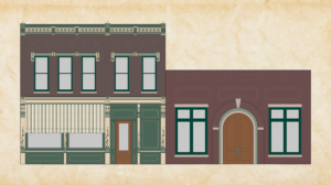 Illustration of a historic-looking building.