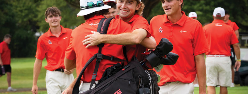 Ball State Men's Golf Celebrating
