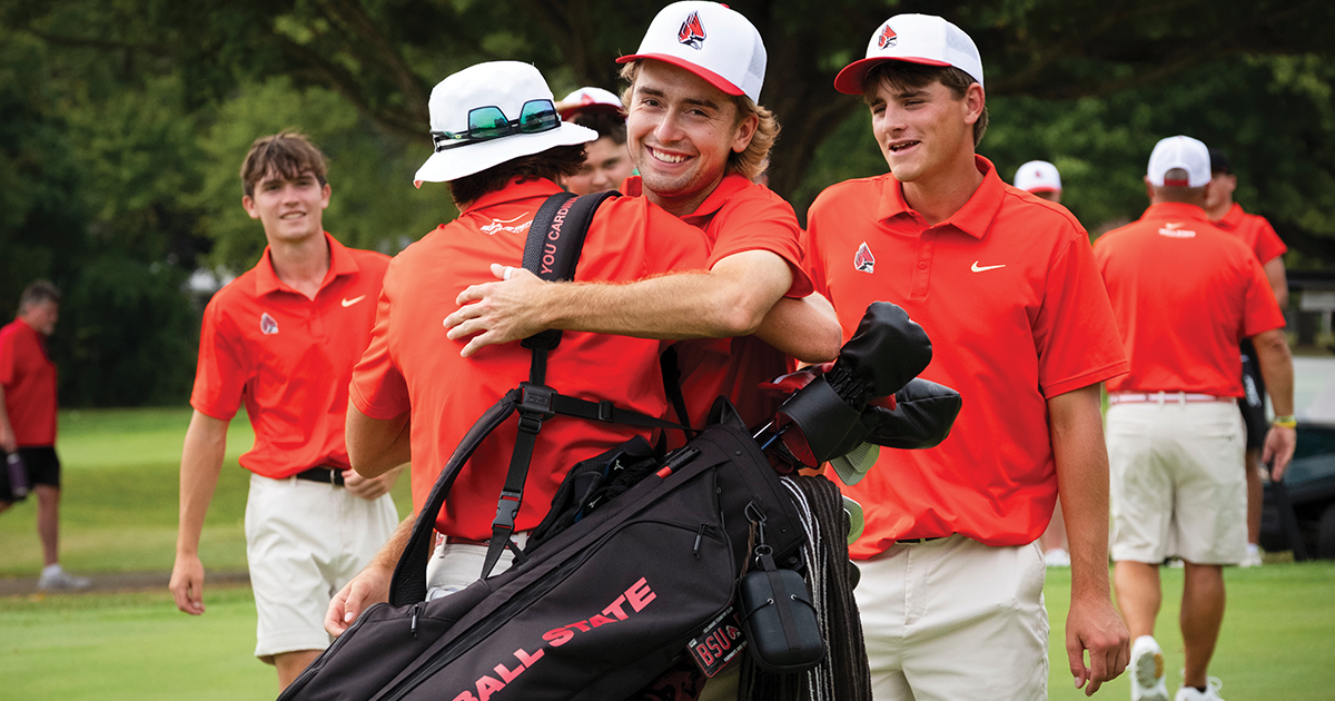 Ball State Men's Golf Celebrating 