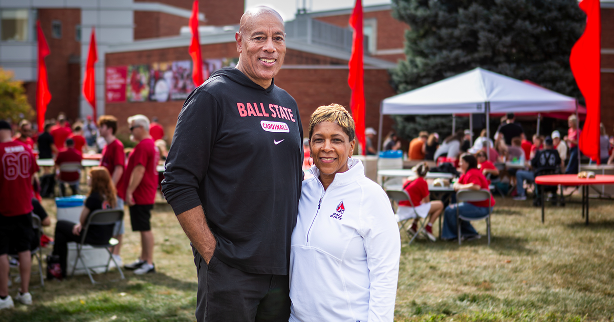 Ball State alumni John Williams and Dr. Damita Williams