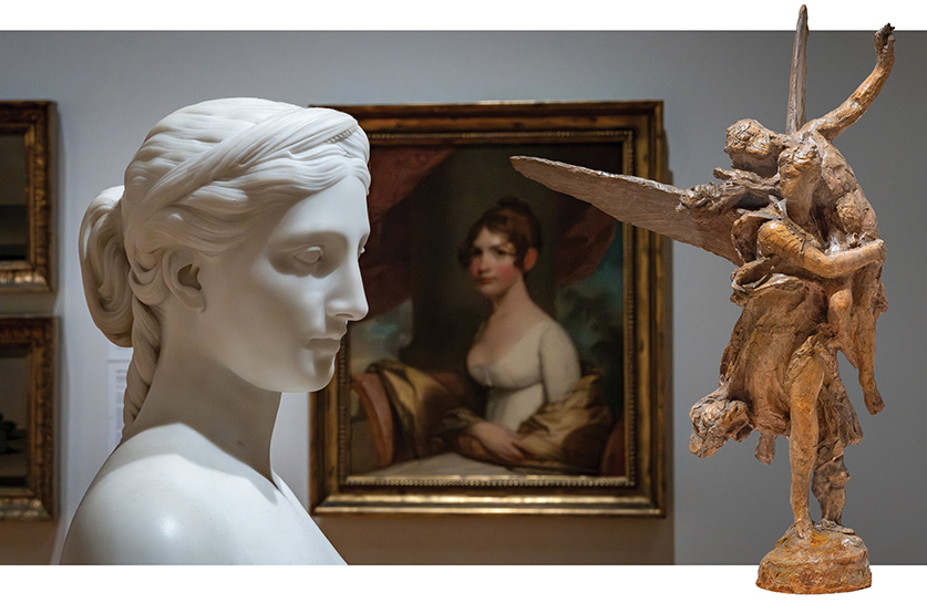 Sculptures and paintings in Owsley Museum